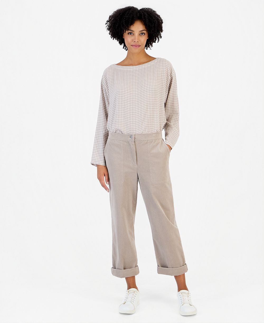 Eileen Fisher женские прямые брюки до щиколотки из вельвета