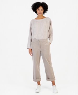 Eileen Fisher Women's Corduroy Straight Ankle Pants