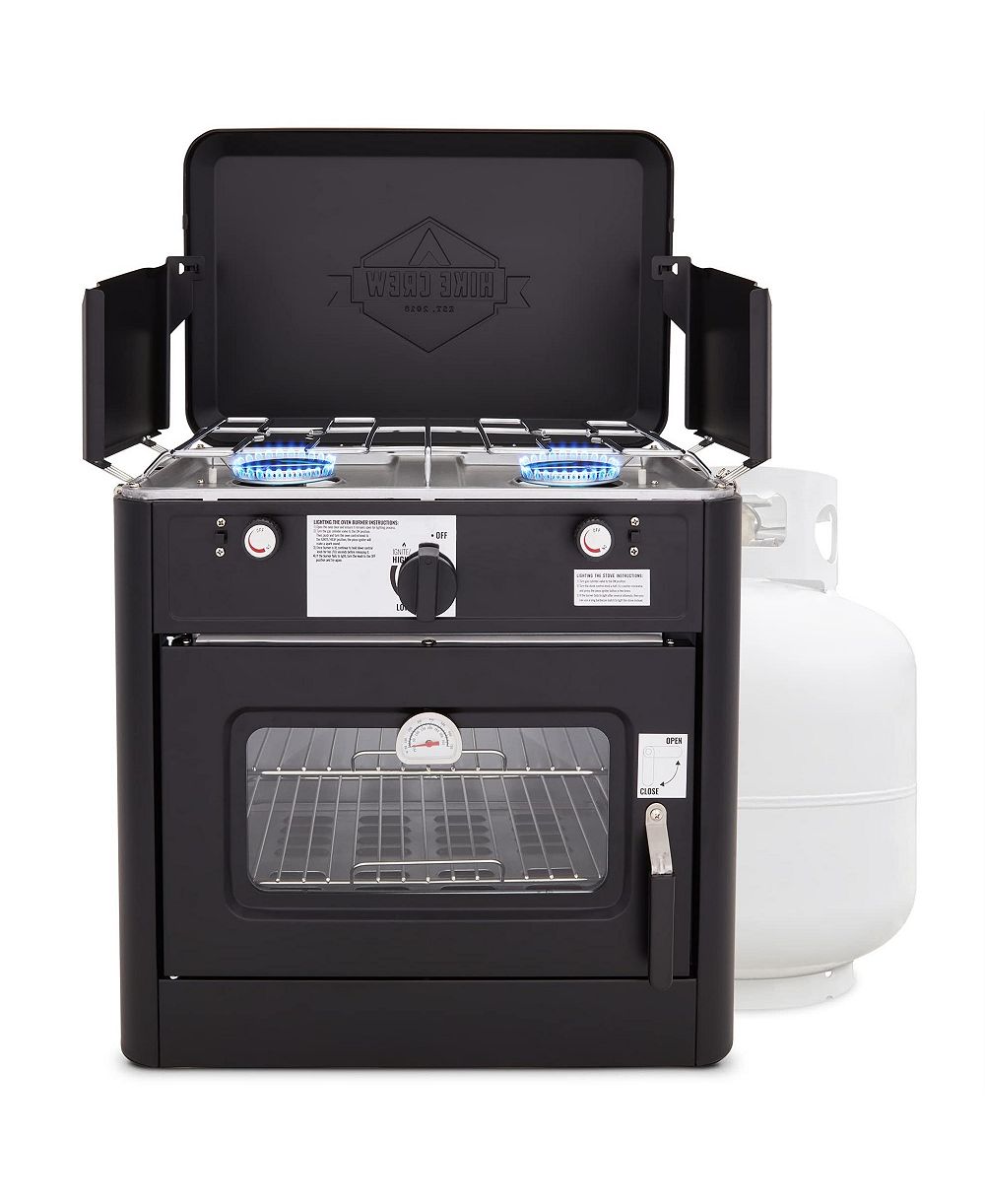 Hike Crew Gas Camping Oven, CSA Approved 2-Burner Stove & Camp Oven with Bag, Igniter