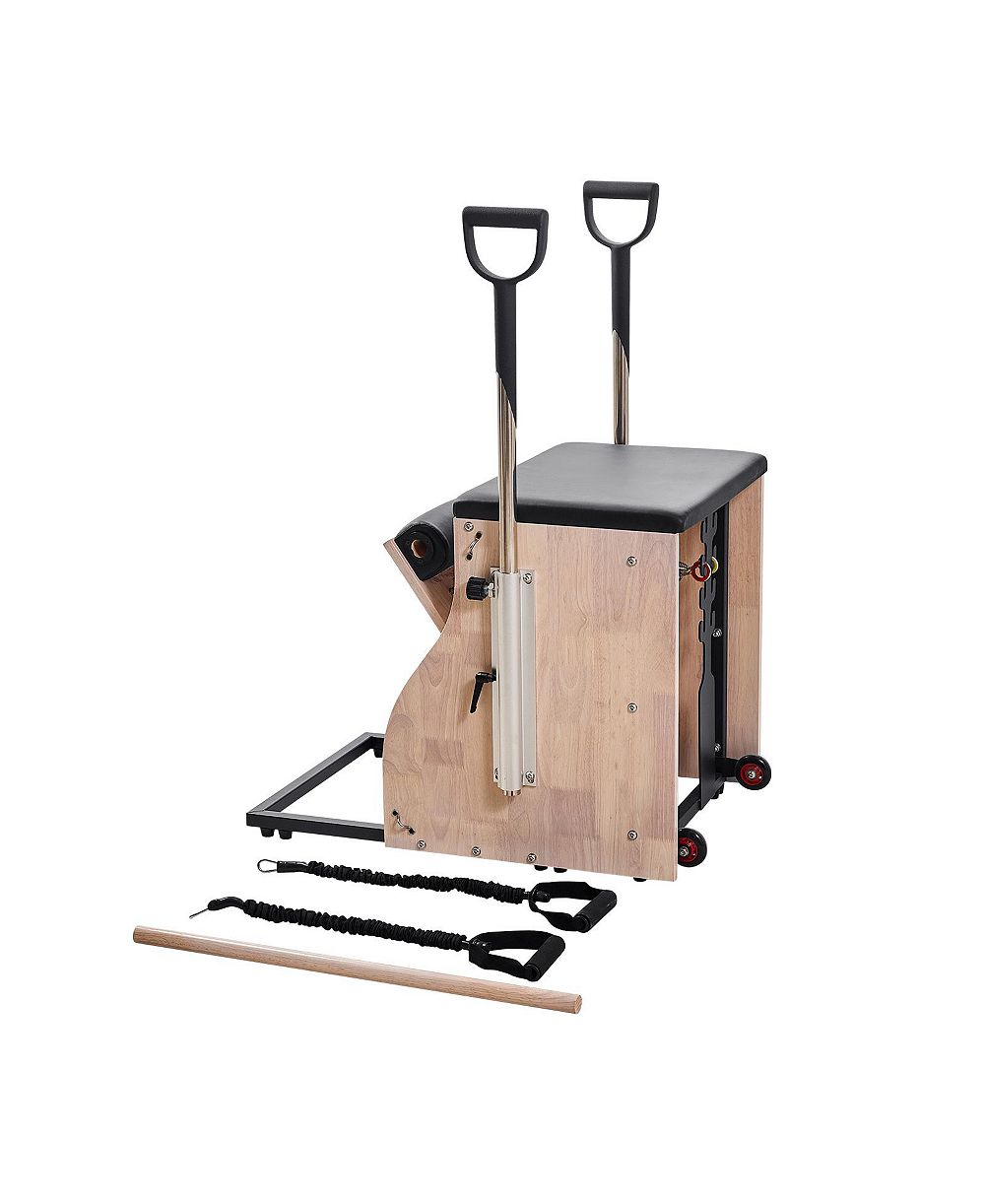 SEVORLEY Pilates Chair, Split-Pedal Combo Chair with Handles for Home Gym Studio