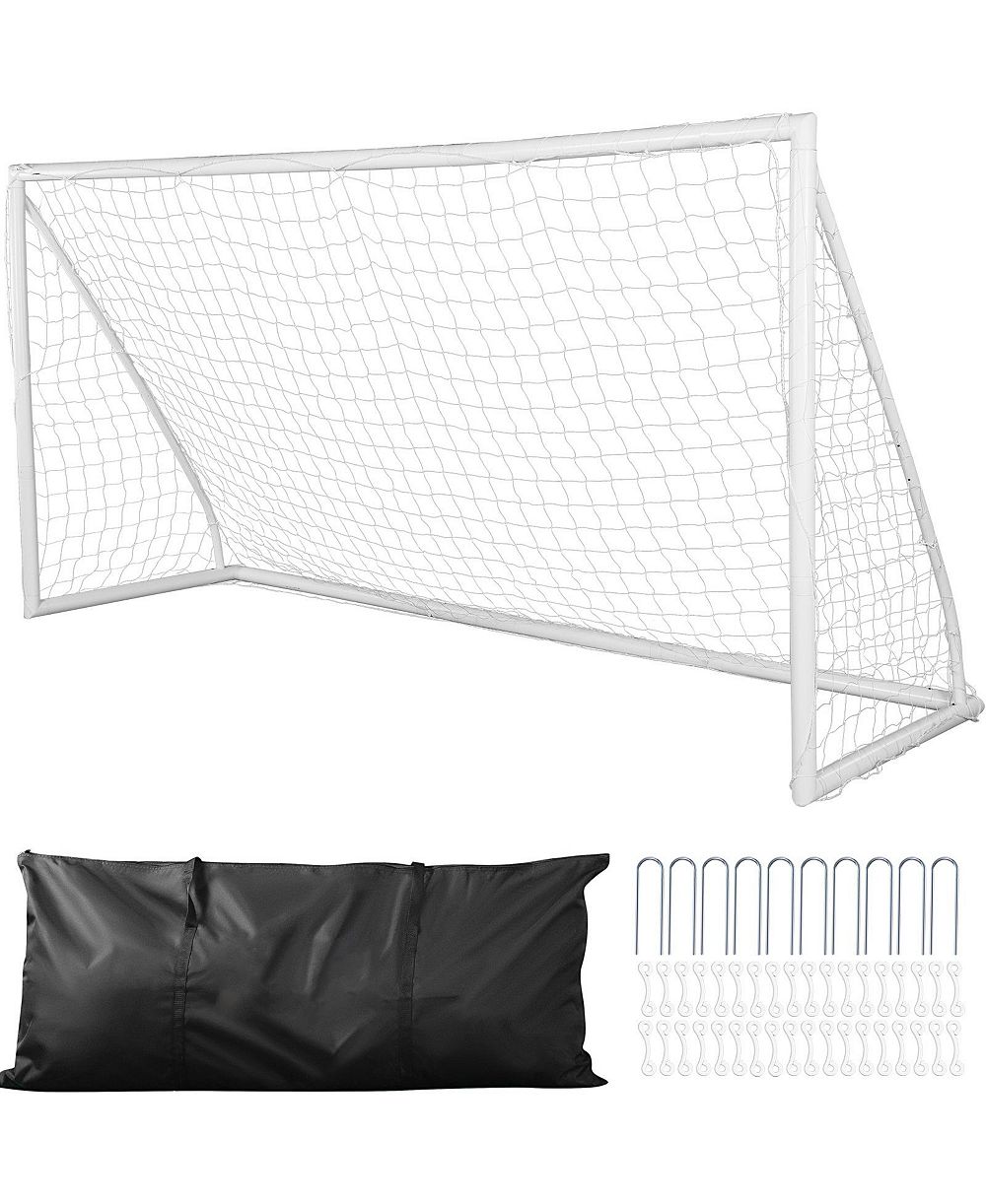SEVORLEY Portable Soccer Goal, 12 x 6 ft Backyard Soccer Net with Carry Bag for Kids and Adults