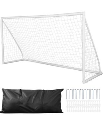 SEVORLEY Portable Soccer Goal, 12 x 6 ft Backyard Soccer Net with Carry Bag for Kids and Adults
