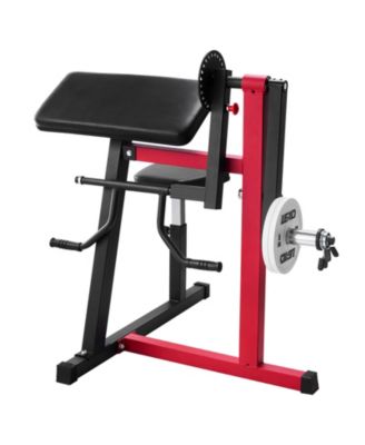 SEVORLEY 2-in-1 Preacher Curl and Tricep Extension Machine for Home Gym