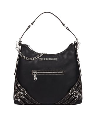 True Religion Women's Triple Straps Large PU Hobo Bag