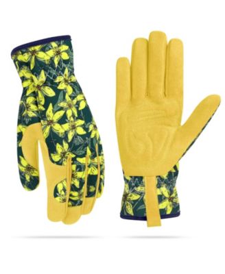 XDOVET Women Leather Garden Gloves Thorn Proof Working