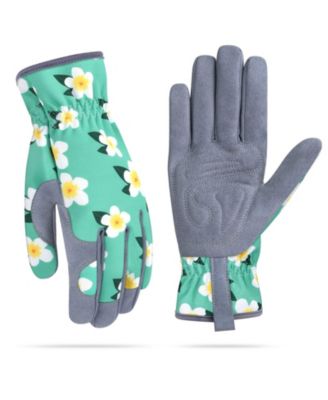 XDOVET Women Leather Garden Gloves Thorn Proof Weeding Digging Pruning