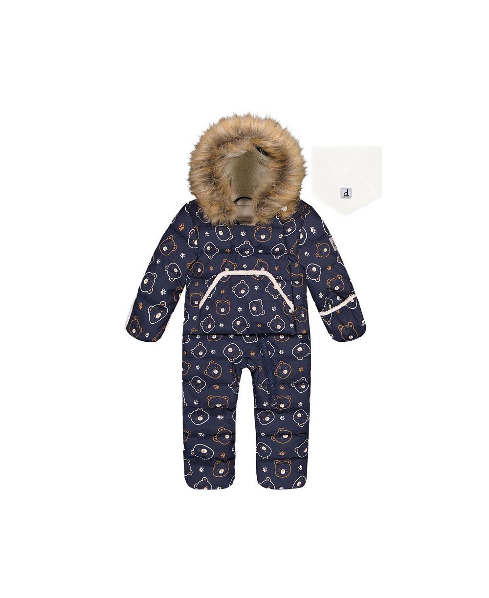 Детский комбинезон Deux par Deux Baby Girl 3M TO 24M Snug One Piece Snowsuit Printed Teddy Bears