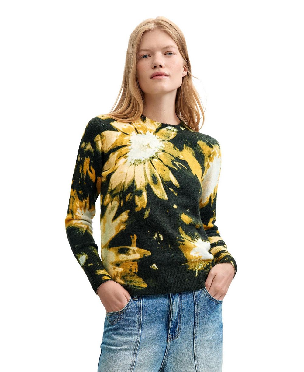Свитер Desigual с цветочным принтом, Женский