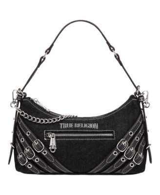 True Religion Women's Triple Straps Denim Shoulder Bag