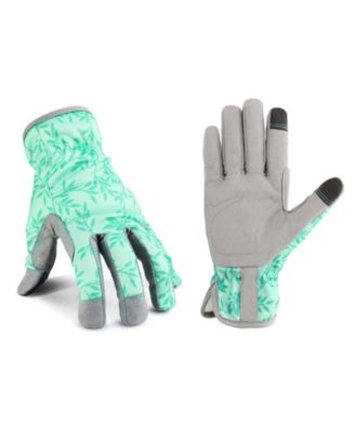 XDOVET Leather Gardening Gloves Women Flexible Thorn Proof Work Gloves