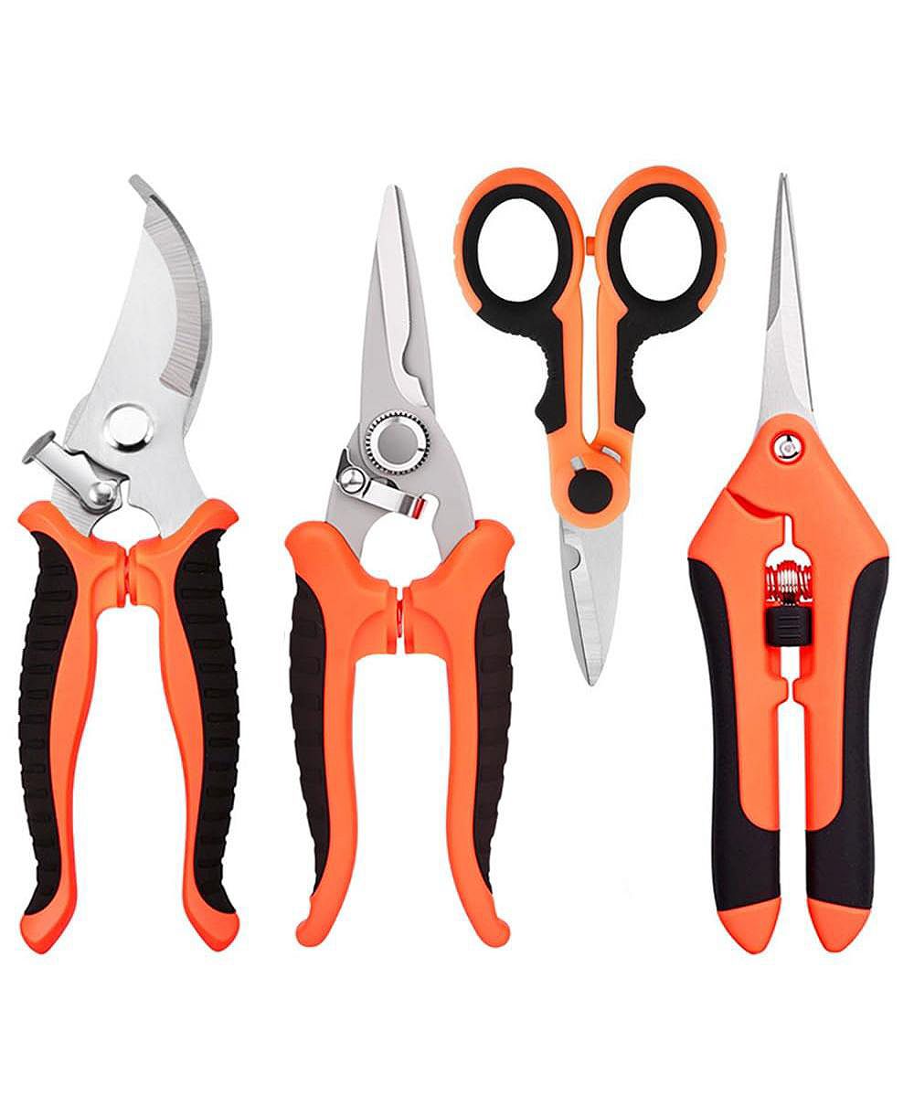 XDOVET Garden Pruning Shears Set Stainless Steel Grip Handles