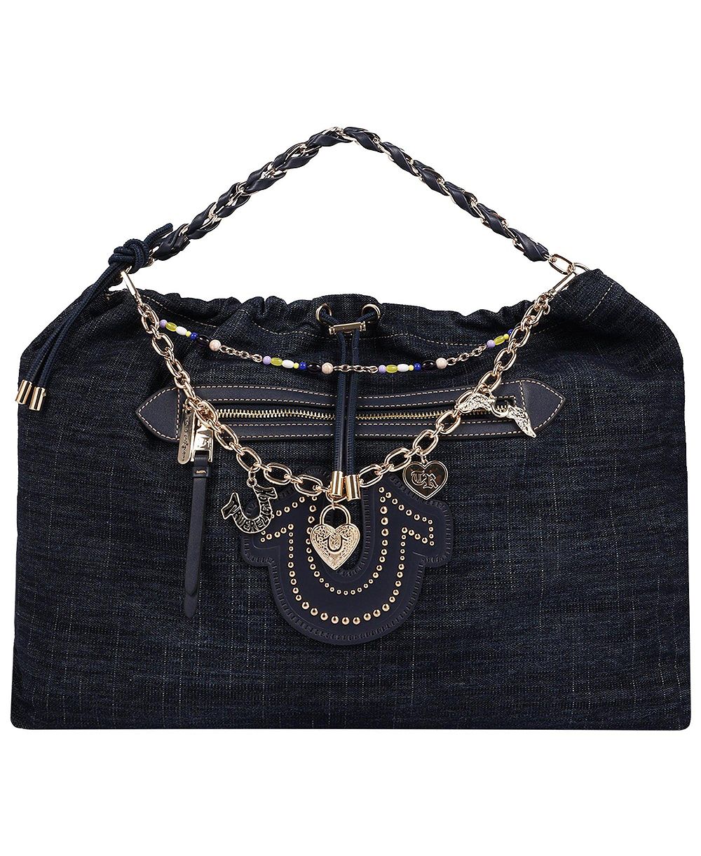 True Religion Women's Vintage Chain Denim Hobo Bag