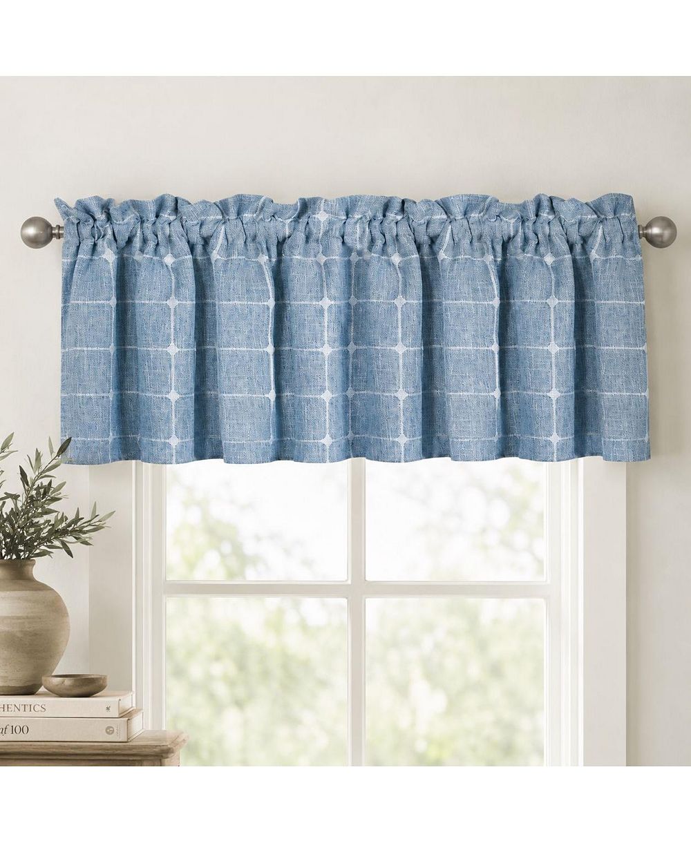 Kate Aurora занавеска на окно Country Farmhouse Buffalo Plaid с карманом для штанги