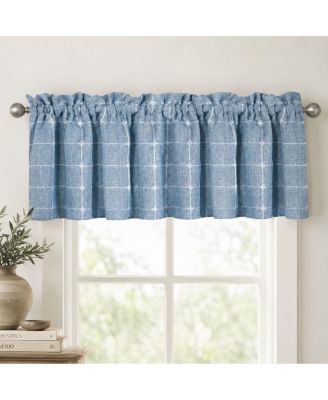 Kate Aurora Country Farmhouse Buffalo Plaid Baby  Rod Pocket Window Valance