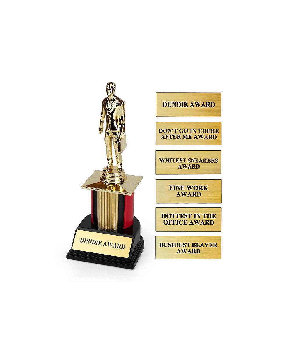Surreal Entertainment The Office Dundie Award Replica With 6 Interchangeable Plates | 8 Inches Tall