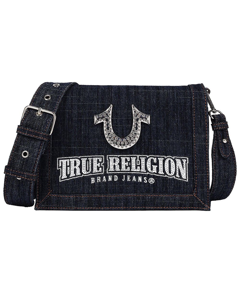 True Religion джинсовая сумка мессенджер Bling Horseshoe с регулируемым ремнем