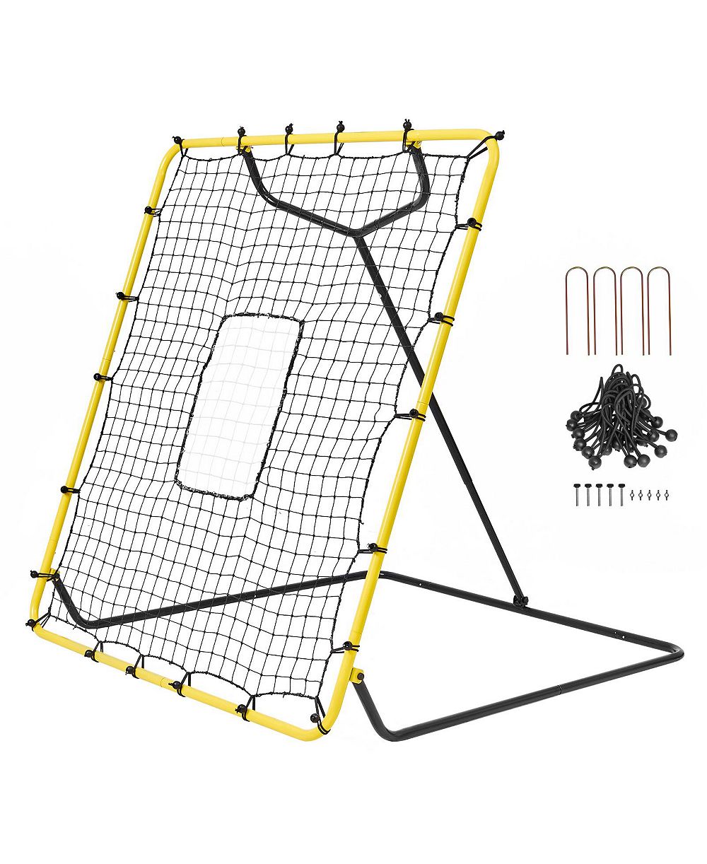 Сетка для отбивания мяча для бейсбола и софтбола SEVORLEY 4 x 4.5 ft с мишенью для подачи и 4 углами