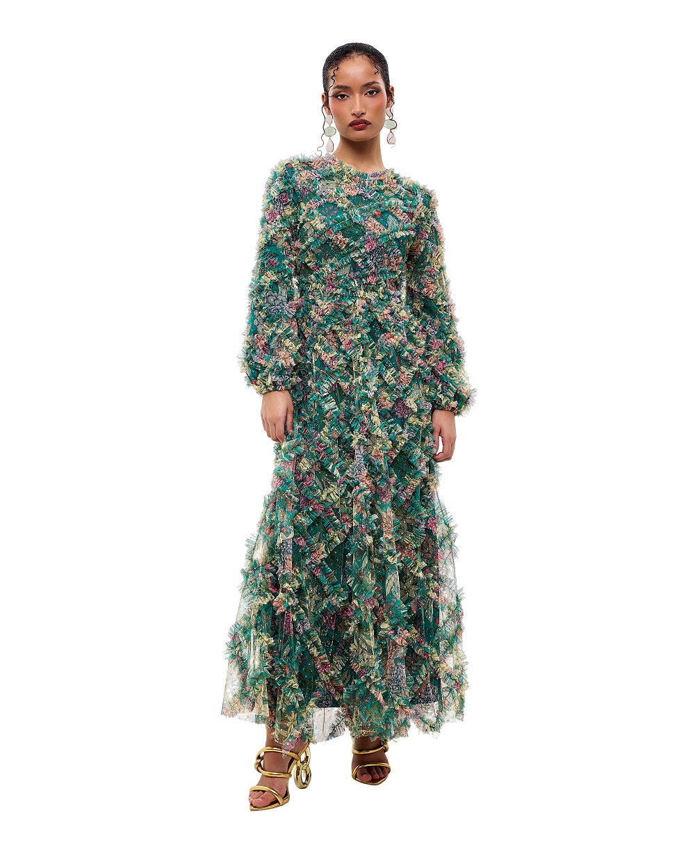 Женское платье Maryisa Floral Ruffle Maxi