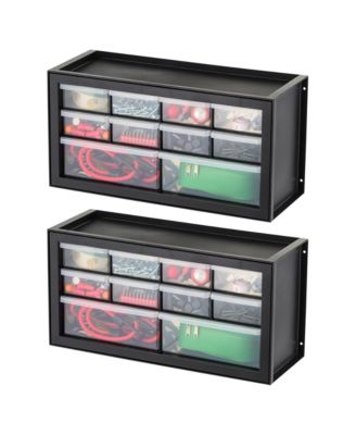 IRIS USA 2 Pack 10 Drawer Organizer Storage Cabinet for Hardware Supplies