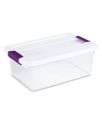 Sterilite 15 Qt. Plastic Stackable Storage Container Tote with Lid (48 Pack)