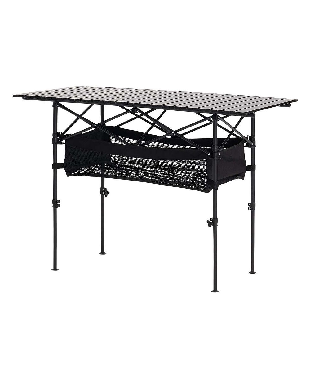SEVORLEY Folding Aluminum Camping Table with Adjustable Height and Carry Bag