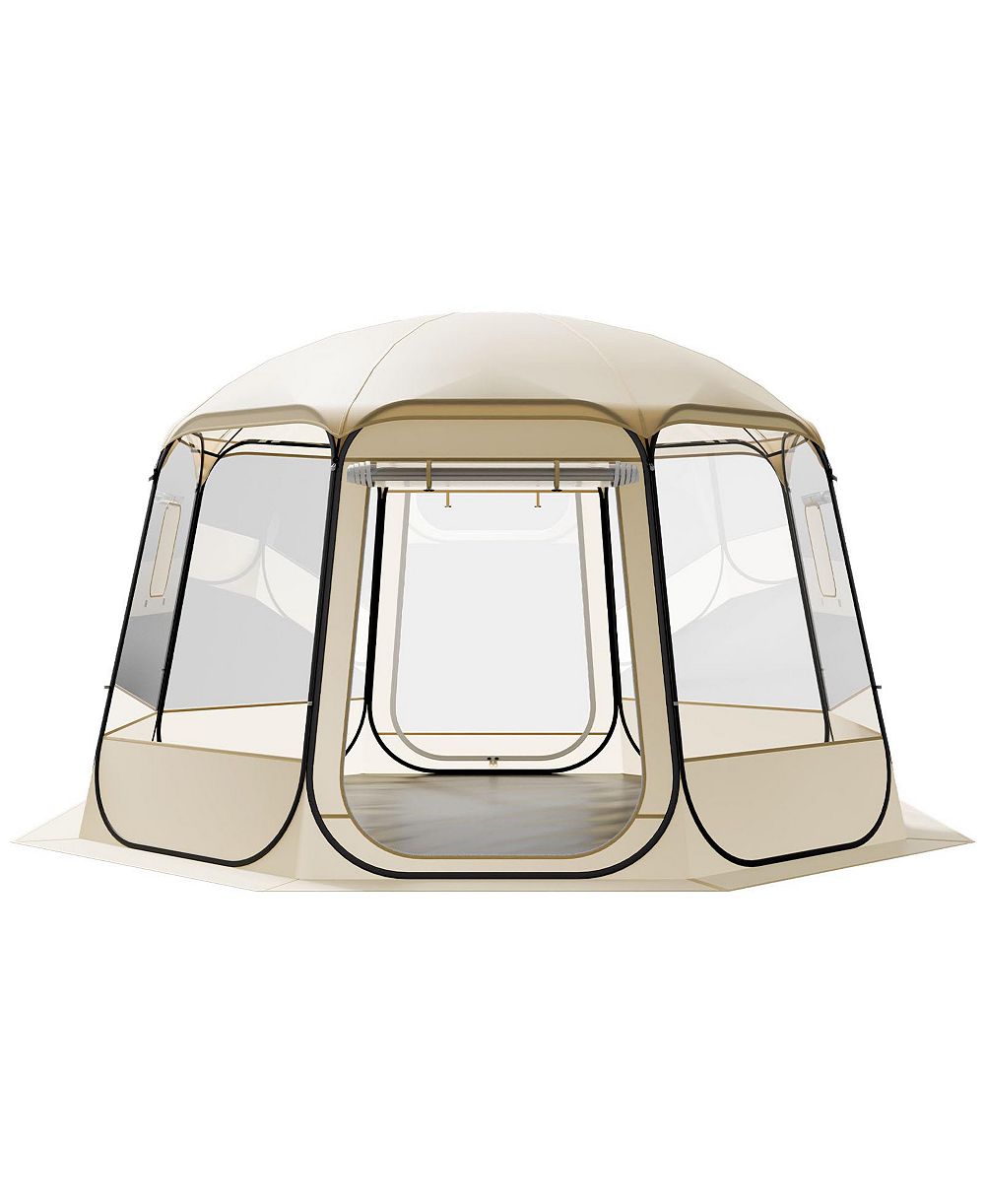SEVORLEY Разборная палатка-купол Pop Up Bubble Tent, прозрачный купол 12 x 11 футов на 10-12 человек