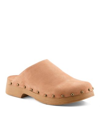 Peach suede