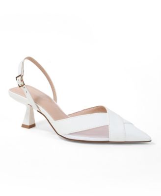 BERNESS Women's Hailee Mesh and Satin Special Occasion Slingback Pumps