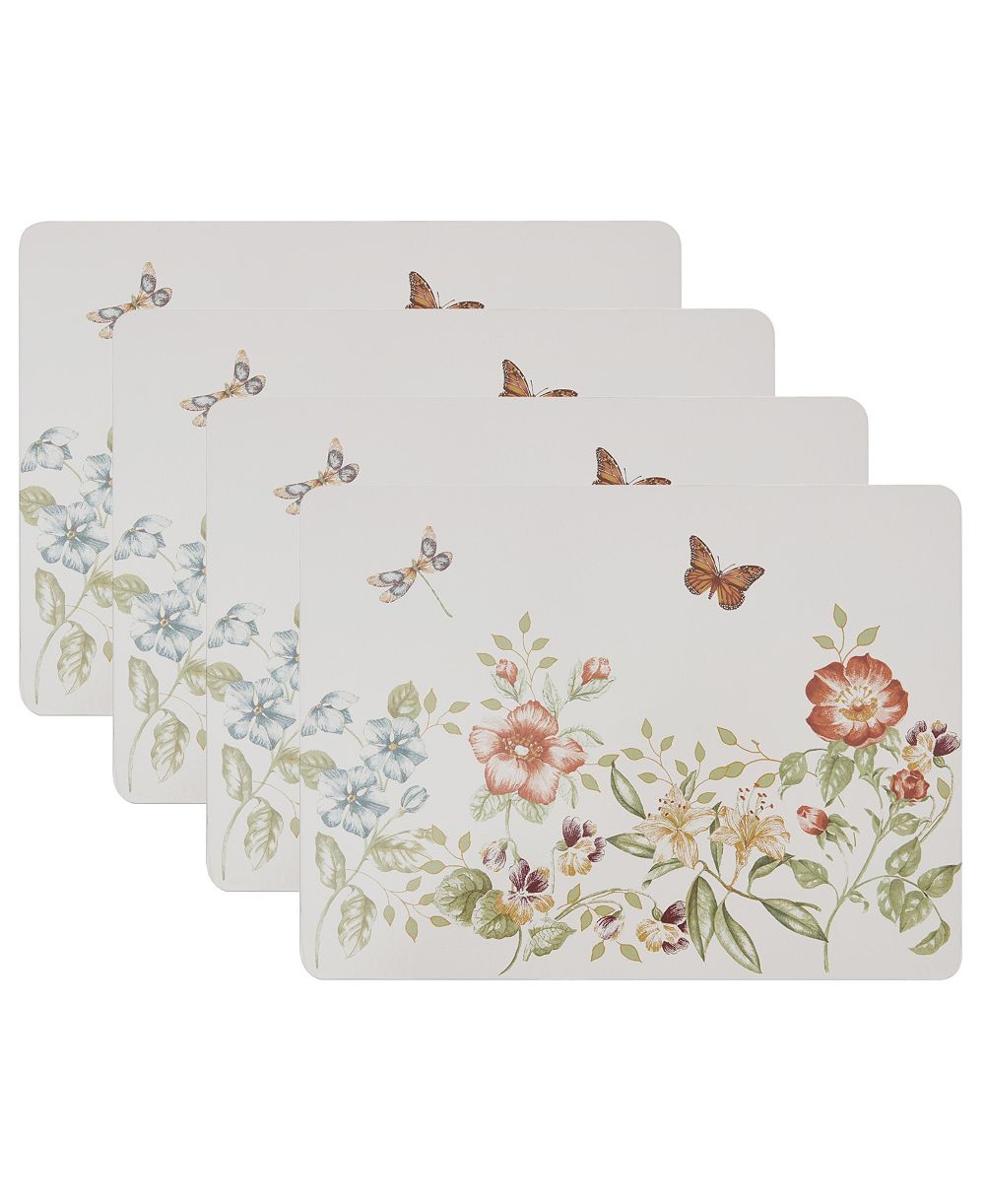 Подставки под тарелки Lenox Butterfly Meadow Fall, пробка, набор из 4 шт