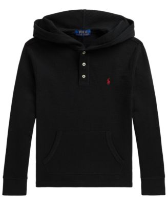 Polo Ralph Lauren Boys' 8-20 Waffle-Knit Hooded Cotton Henley Hoodie