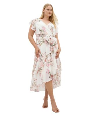 CITY CHIC Plus Size Demure V-Neck Floral Maxi Dress