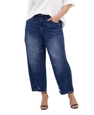 CITY CHIC Women's Plus Size Harley Fit Bea Barrel Leg Jean