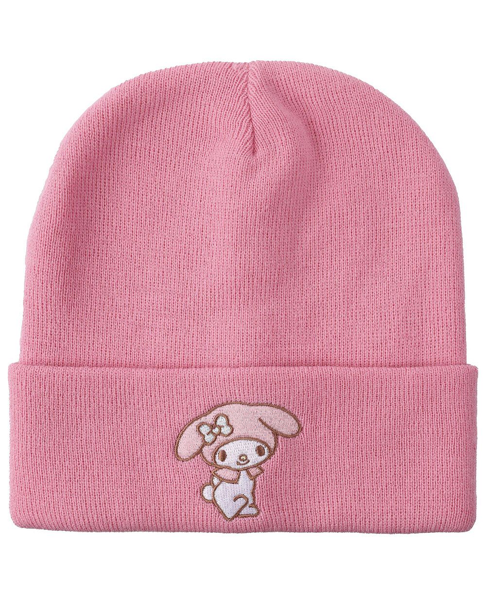 My Melody Women's Embroidered Character Art Cuff Beanie