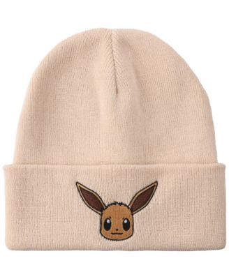 Pokemon Женская вязаная шапка с вышивкой Eevee на манжете