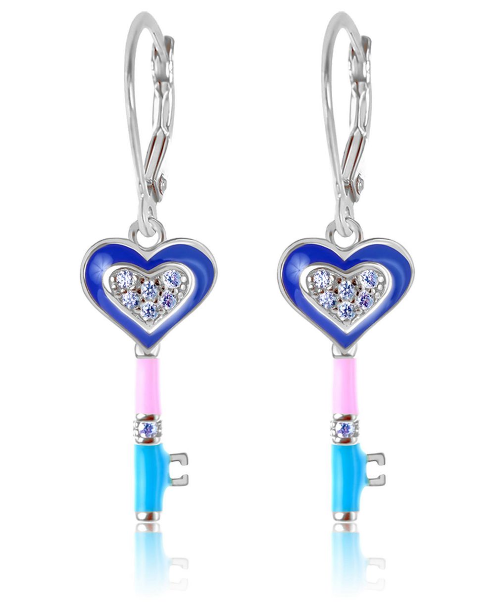 Детские гипоаллергенные серьги Chanteur Heart с Sterling Silver Leverbacks
