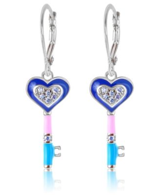 Chanteur Kids Heart Hypoallergenic Earrings for Girls with Sterling Silver Leverbacks