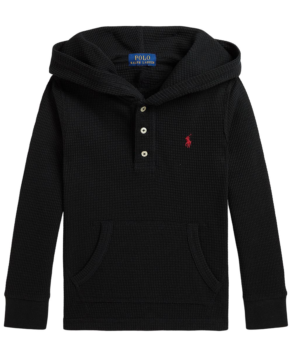 Мужская худи Polo Ralph Lauren с капюшоном и длинным рукавом из вафельной вязки для мальчиков 2T-7 лет