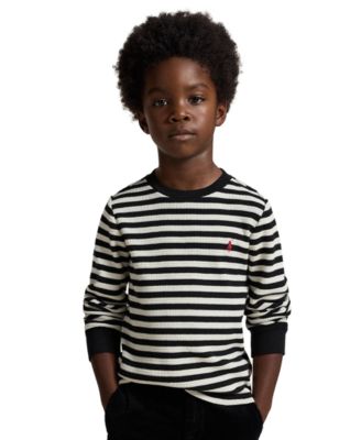 Polo Ralph Lauren Boys' 2T-7 Waffle-Knit Striped Cotton T-Shirt