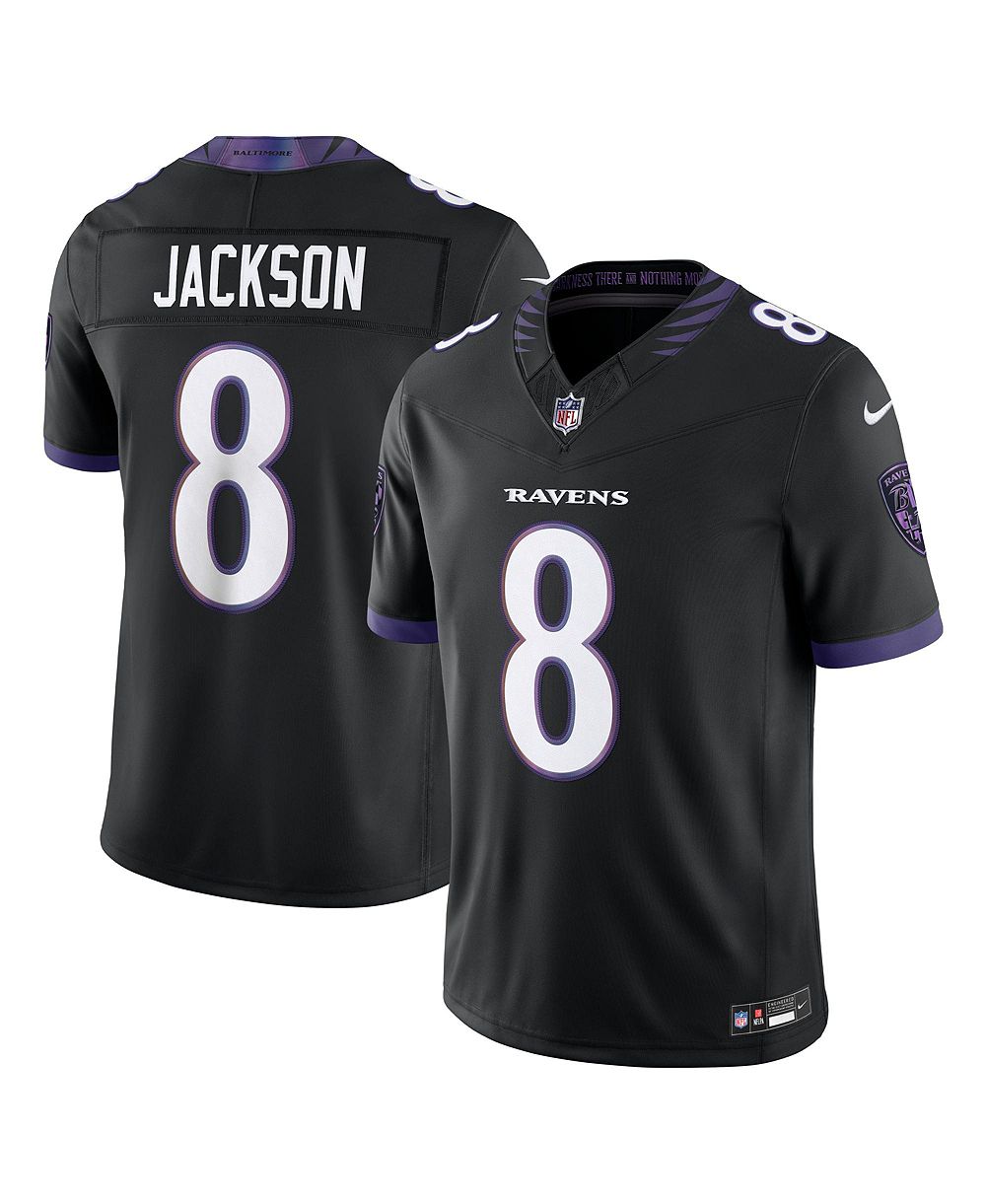 Мужская игровая джерси Nike Lamar Jackson Baltimore Ravens Alternate Vapor F.U.S.E. Stitched Limited, черная