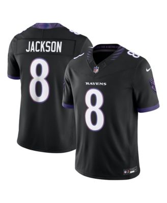 Мужская игровая джерси Nike Lamar Jackson Baltimore Ravens Alternate Vapor F.U.S.E. Stitched Limited, черная