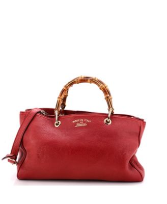 Pre-Owned Gucci Medium Bamboo Shopper Tote Leather