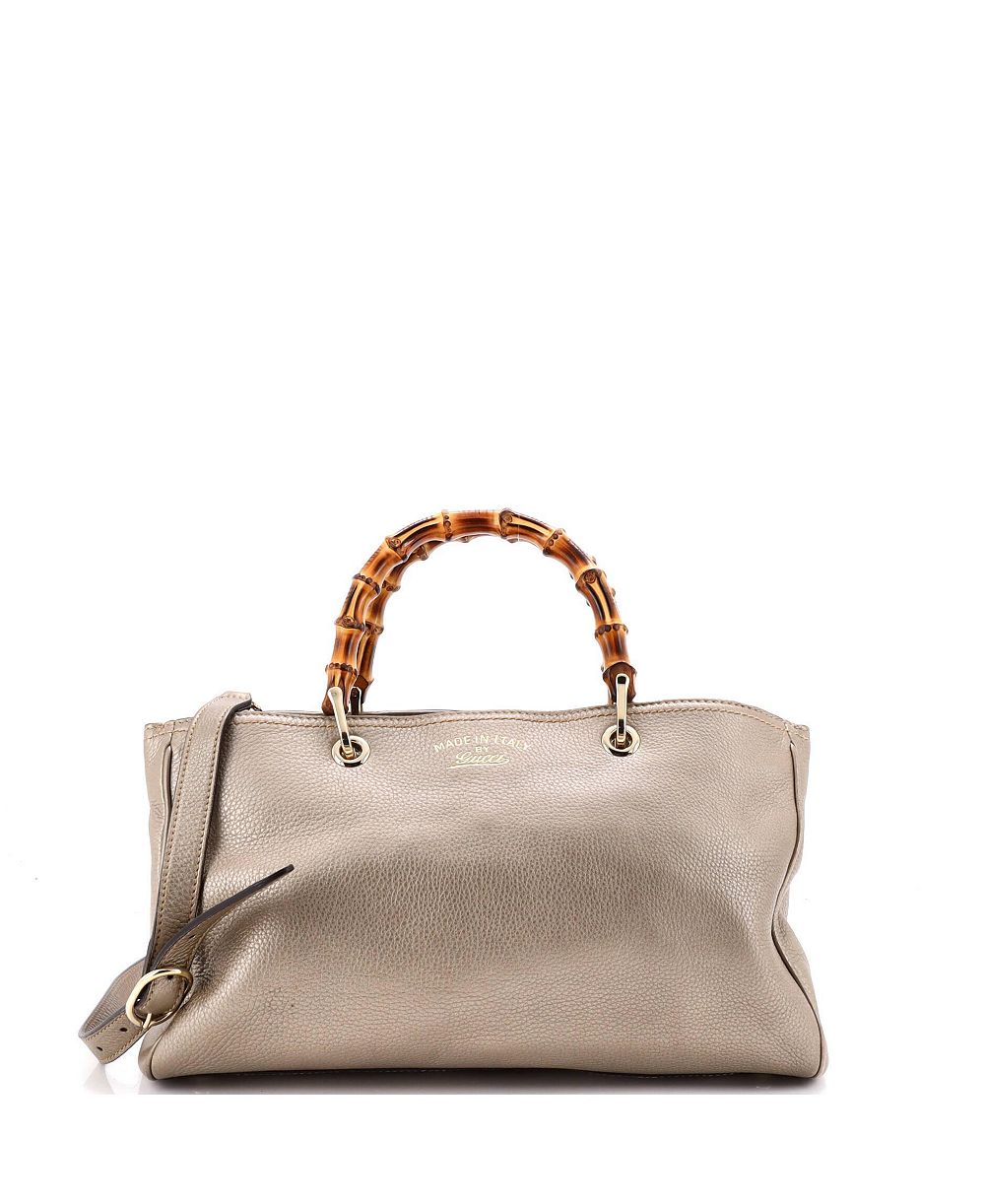 Сумка Pre-Owned Gucci Medium Bamboo Shopper Tote Leather