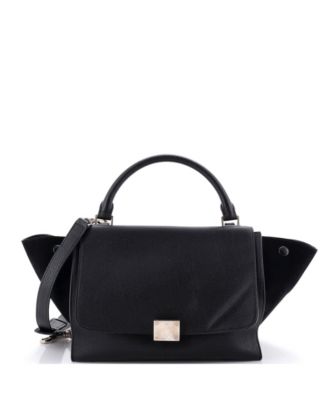 Pre-Owned Celine Small Tricolor Trapeze Bag Leather