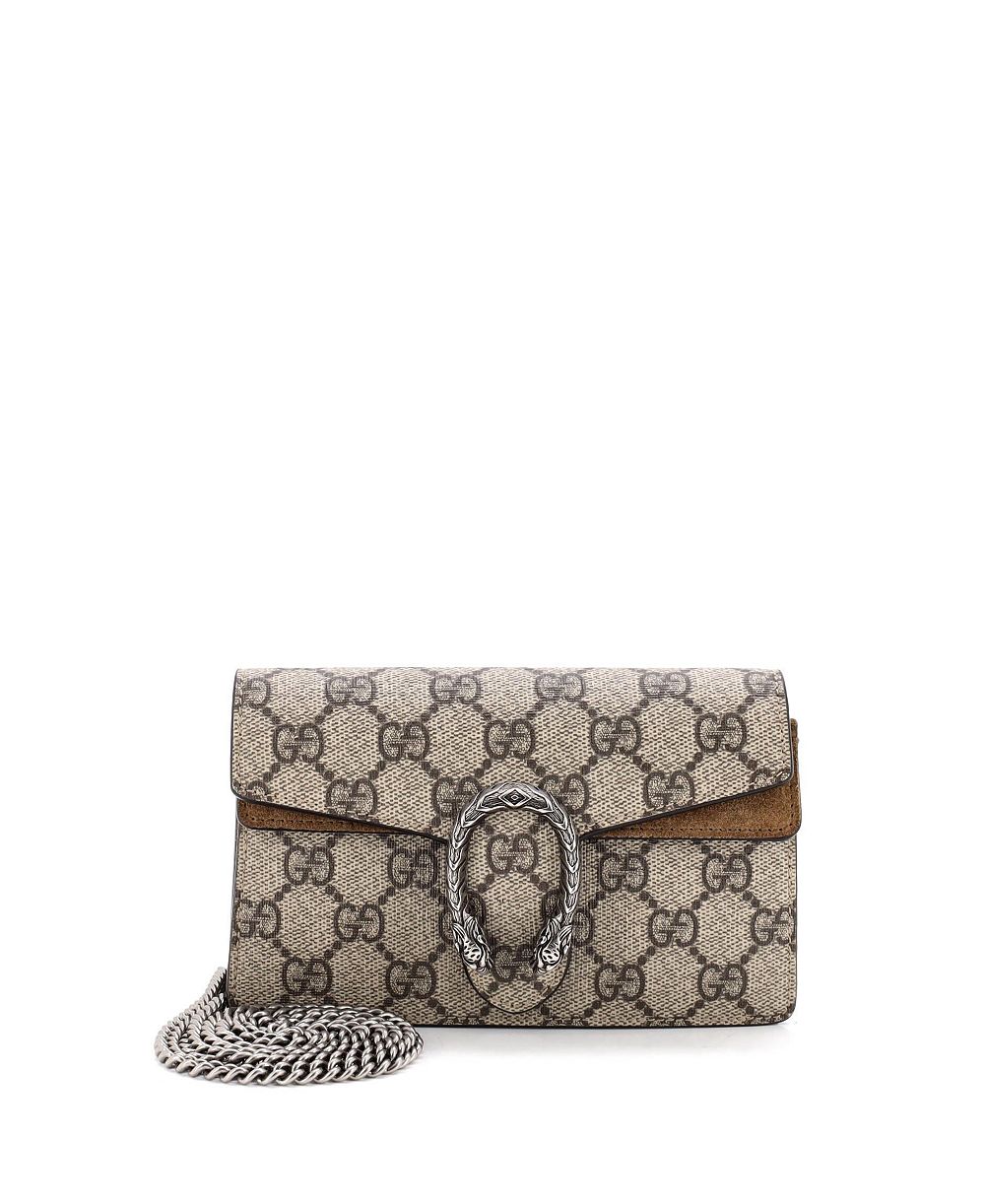 Pre-Owned Gucci сумка Super Mini Dionysus GG Coated Canvas