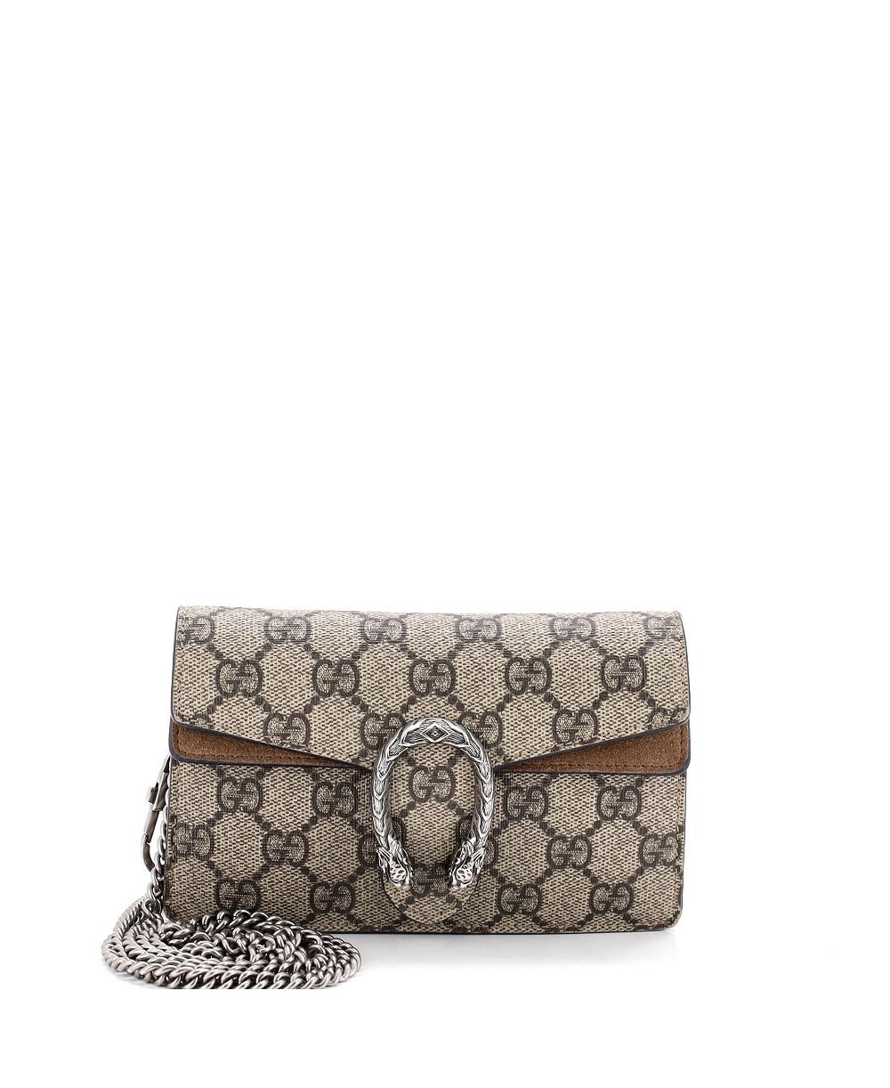 Pre-Owned Gucci Super Mini Dionysus Bag GG Coated Canvas