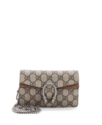 Pre-Owned Gucci Super Mini Dionysus Bag GG Coated Canvas