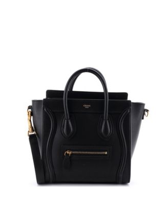 Б/у сумка Celine Nano Luggage из гладкой кожи