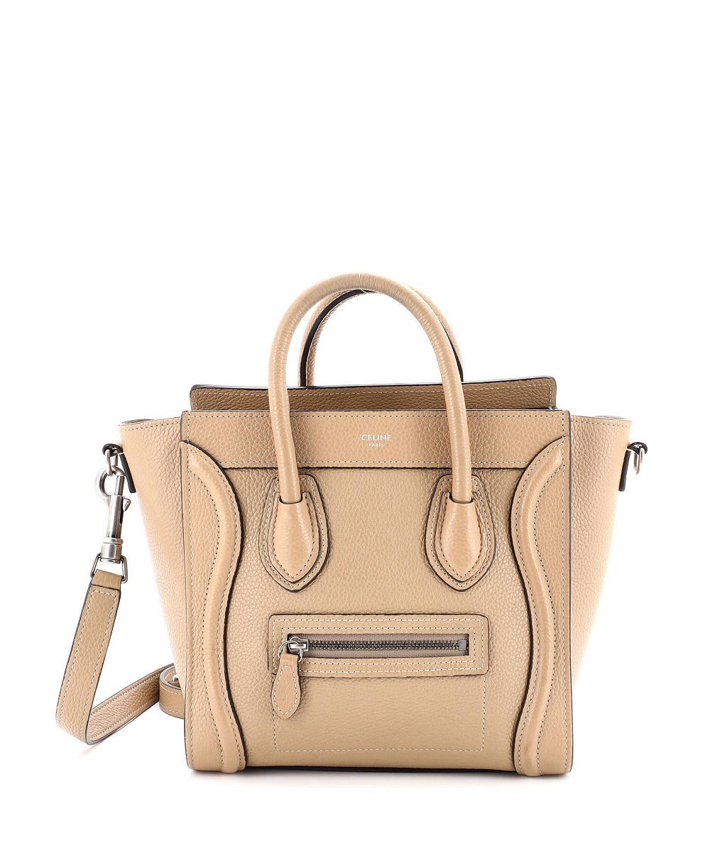 Сумка Celine Nano Luggage из зернистой кожи