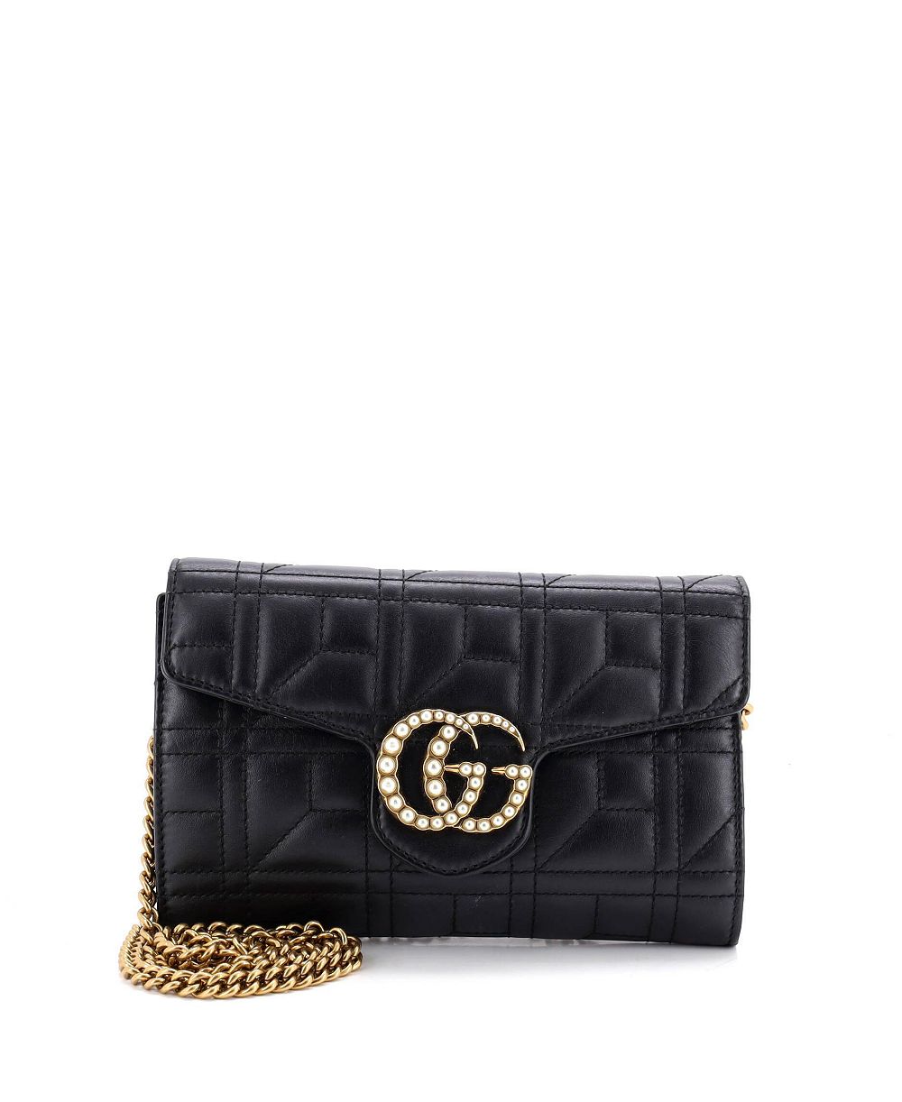 Gucci Mini Pearly GG Marmont кошелек-чехол кожаный Pre-Owned