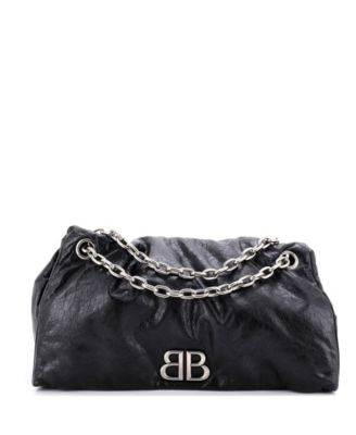 Брендовая сумка через плечо Balenciaga Monaco Large кожаная